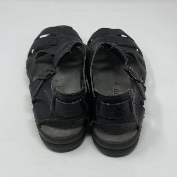 Mephisto Sam Fisherman Sandals Mens 11 EU 45 Black Leather Casual Comfort - Picture 9 of 15